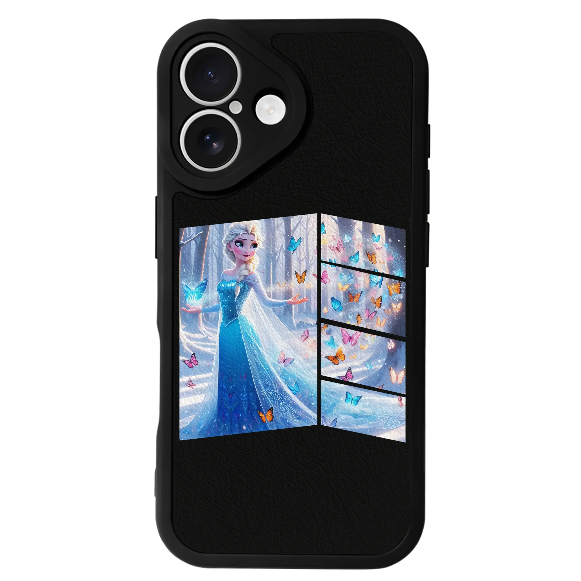 アナと雪の女王(Frozen) グッズ エルサ(Elsa) - IPhone 16シリーズ対応 ・ シリコンスマホケース ・ レザー調 ・ 高精度フィット ・ 耐衝撃 ・ ワイヤレス充電対応 ・ 精密カット